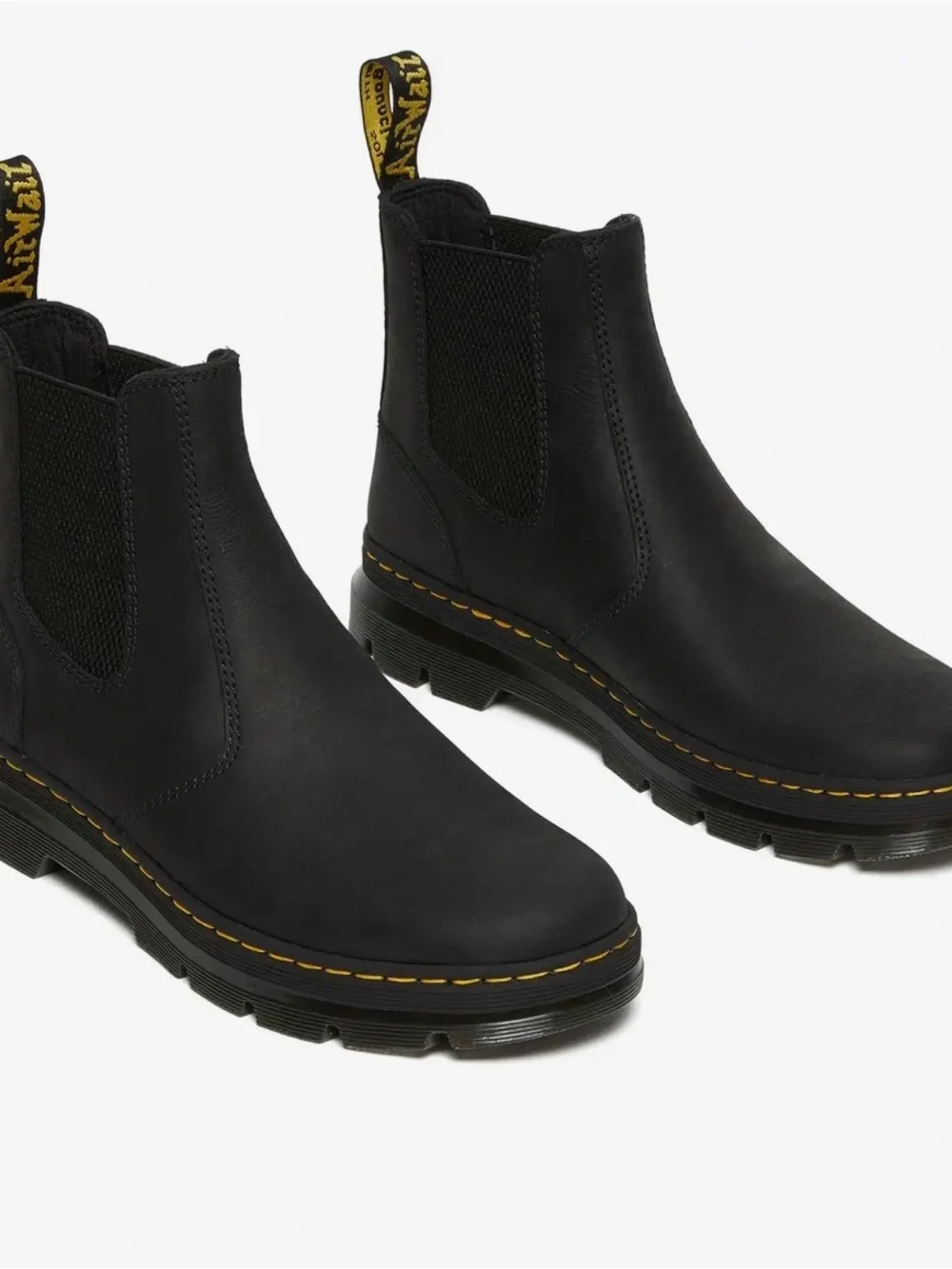 Dr. Martens Embury Boots with Yellow Stitching